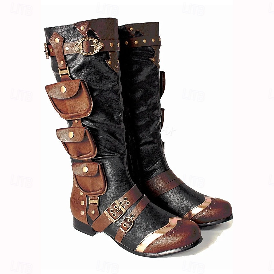 Retro Vintage Medieval Renaissance Shoes Pirate Knight Ritter Viking Men's Celtic Pirate Halloween Carnival Masquerade Event / Party Masquerade Adults' Shoes 2025 - $65.99 –P2