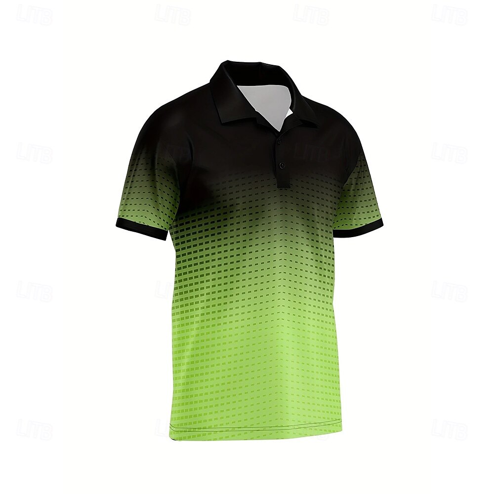 Per uomo Geometrico Polo Manica Corta Magliette polo Camicie con Colletto Business Casual Scuola All'aperto Athleisure Abbigliamento quotidiano Stampa 3D Estate azzurro cielo Azzurro cielo Viola del 2025 a $23.99 –P11