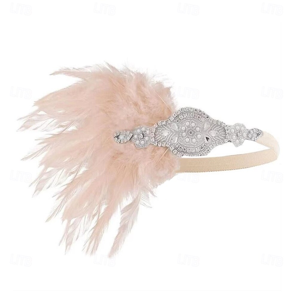 1920-as évek A nagy Gatsby Flapper fejpánt Gyöngyös karkötő Fülbevaló A nagy Gatsby Toll Retro Csillogó glitter Kristály / Strassz Női Farsang Valentin nap Álarcos mulatság Party estélyi viselet 2025 - $24.99 –P9
