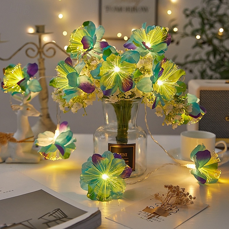 LED Flower Lights LED Fairy Light String 2m 10LEDs Battery Powered for Christmas Thanksgiving Valentine's Day Summer Garden Balcony Party Decoration 2025 - $11.99 –P2