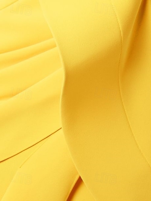 Fourreau / Colonne Robes de Cocktail Élégant Robe Formel Mariage Asymétrique Sans manches Une Épaule Crêpe Extensible avec Volants 2025 de 2025 ? $136.99 –P3