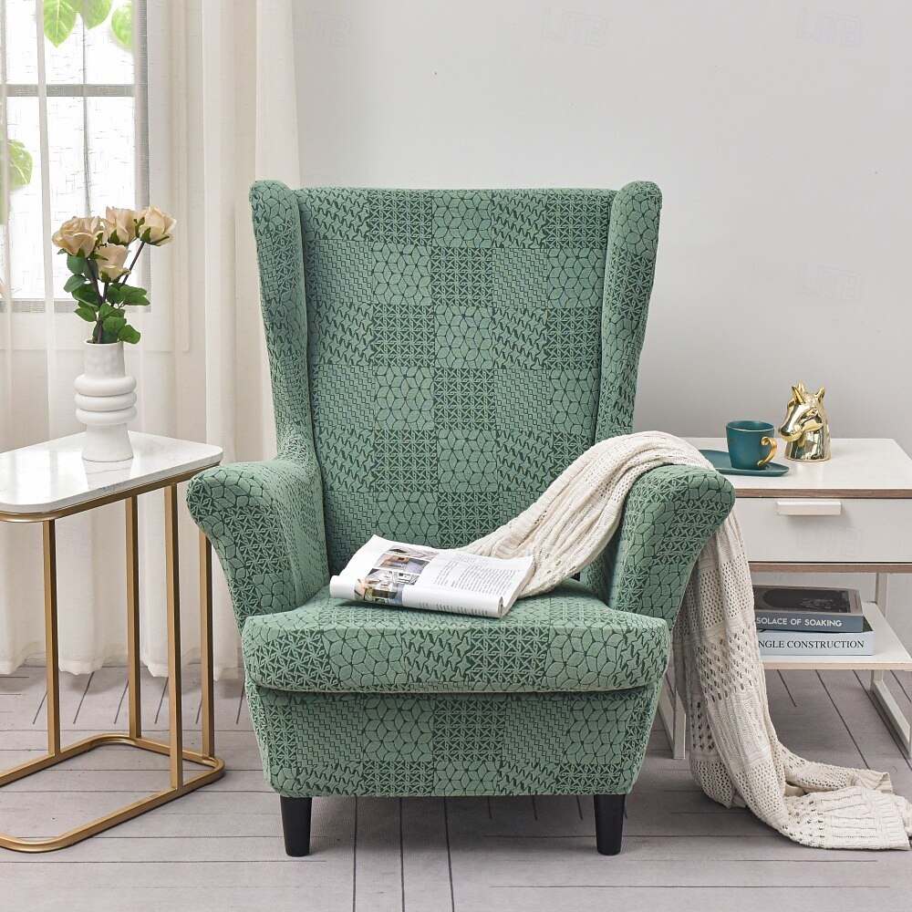 Copertura per poltrona a orecchioni Geometrico Stampato e jacquard Poliestere Copriletto del 2025 a $37.99 –P7