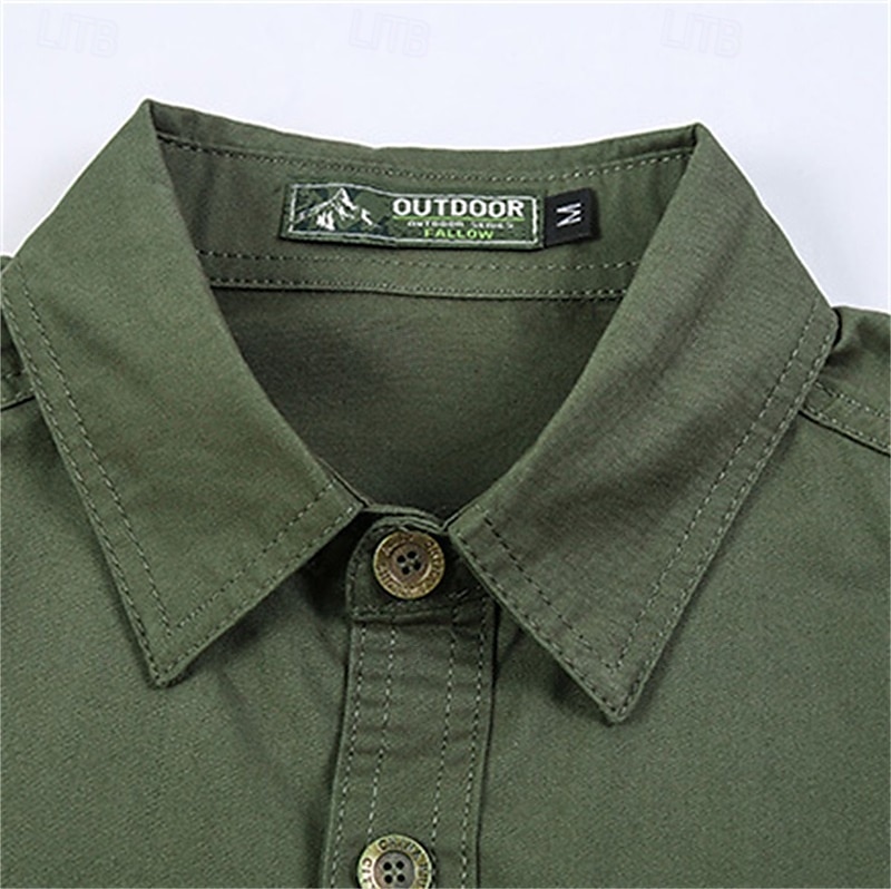 Per uomo Camicia Camicia Estiva Camicia casual Camicia con Bottoni Camicia cargo Nero Giallo Blu Blu Kaki Manica Corta Semplice Colletto a Camicia Vacanza Camicia hawaiana Tasca Abbigliamento 100 del 2025 a $27.99 –P8