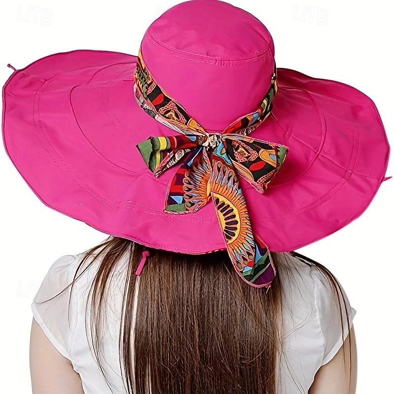 Chapeau de soleil d'été à large bord pour femme, protection UV, pour les vacances à la plage de 2025 ? $28.99 –P4