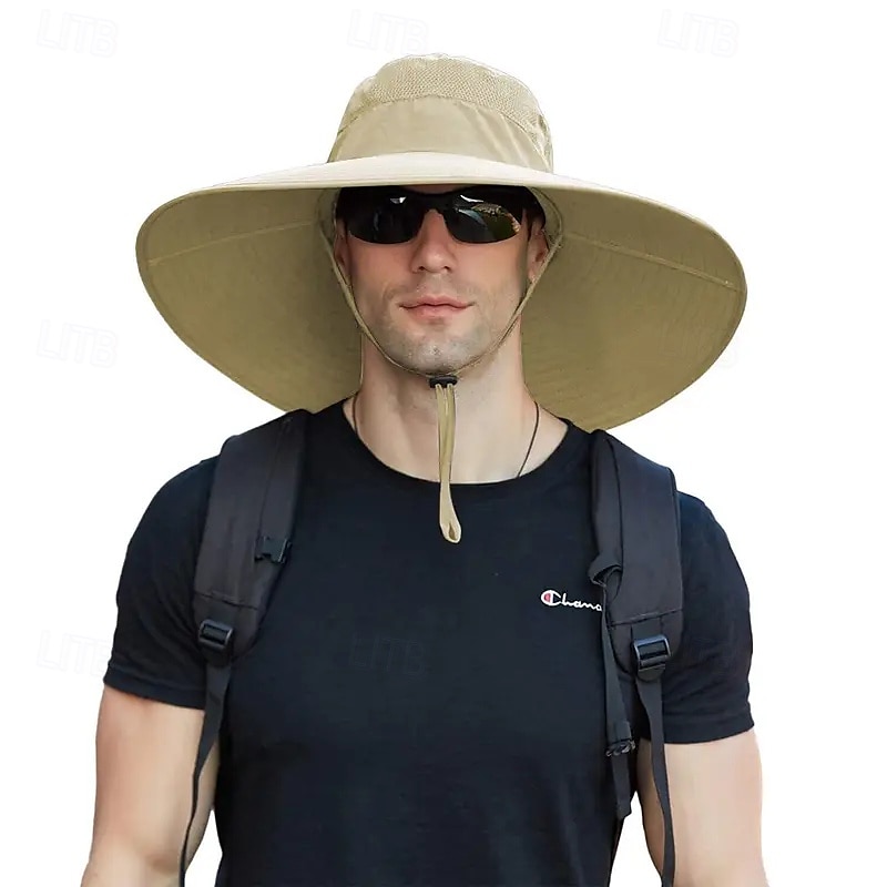isoreunainen bucket cap molemmille sukupuolille kesä iso reuna uv aurinkohattu hengittävä kalastajahattu 2025 - $27.99 –P6