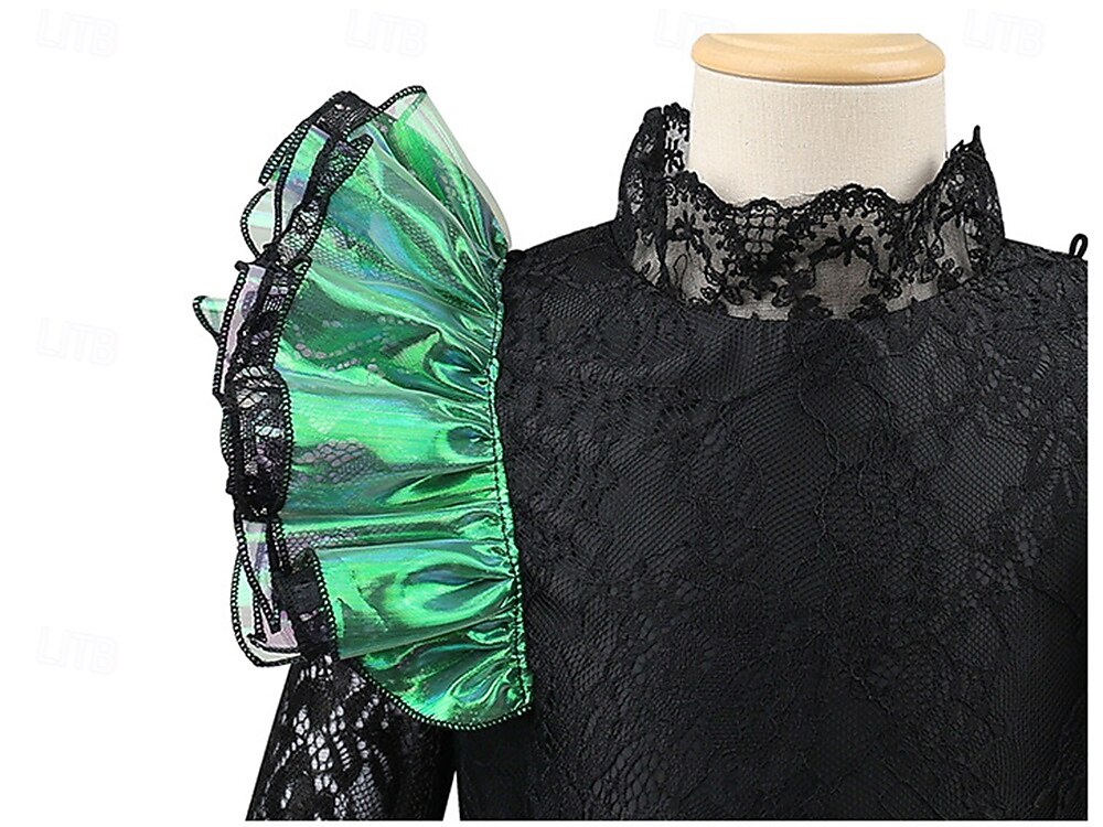 Strega Fata Elphaba Vestito Abiti in tulle Costume Cosplay del film Costume di Carnevale Notte di Valpurga Travestirsi for Ragazze Bambini Halloween Carnevale Feste Performance Con il fumetto del 2026 a $55.99 –P4