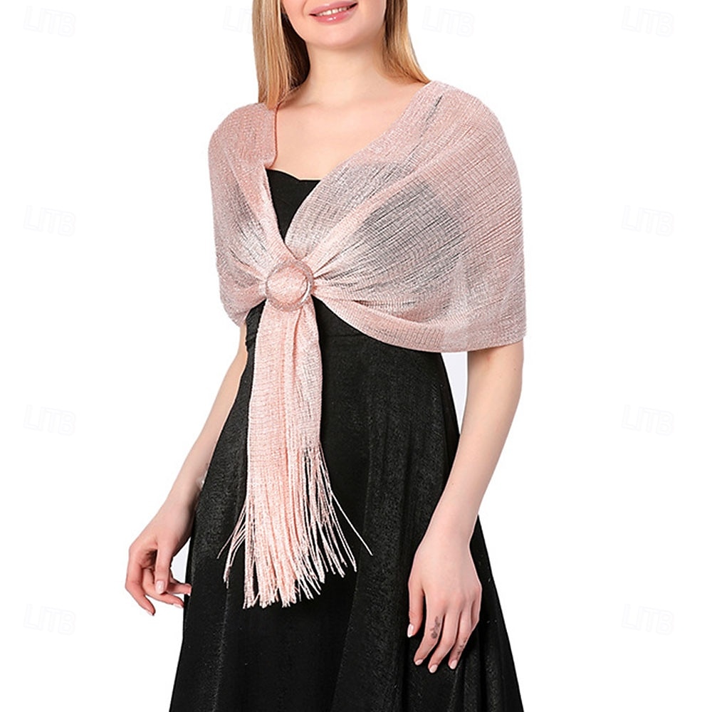 Châle élégant de protection solaire sans manches en polyester pour femmes avec couleur unie pour le mariage en été de 2025 ? $20.99 –P6