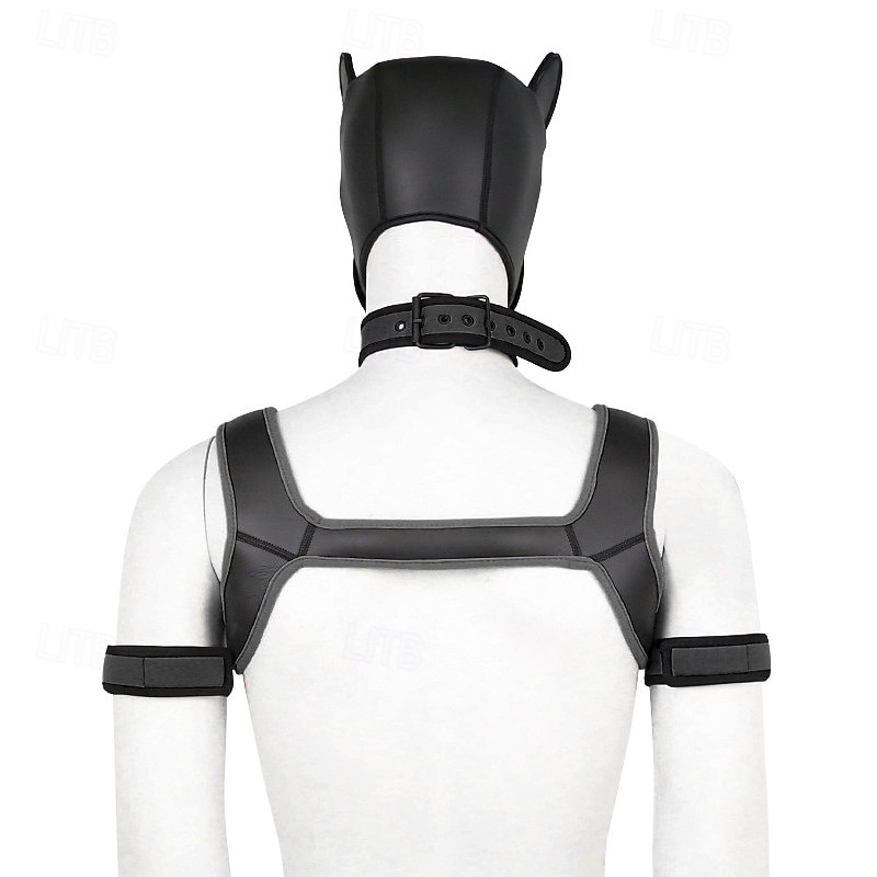 BDSM Kožená komunita Puppy Play Maska pro štěně Psí kapuce Dospělé Unisex Pride Parade Měsíc hrdosti předvečer Všech svatých Karneval Jednoduchý karnevalový kostým 2025 - $55.99 –P4