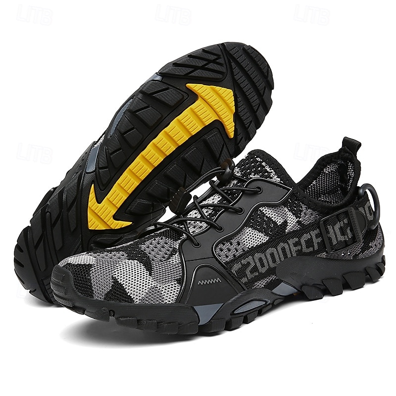 Voor heren Sneakers Rivierschoenen Canyoning PU Leder Netstof Ademend Comfortabel Anti-slip Veters Zwart Donker paars Blauw Zomer Lente 2026 - $42.99 –P6