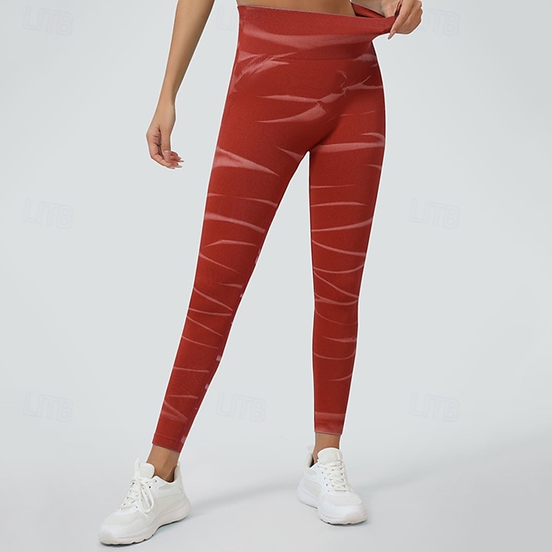 Women's Yoga Pants Yoga Leggings Elastic Waistband Tummy Control Butt Lift Yoga Gym Workout Pilates Pants Tie Dye Yellow Red Blue Fall Sports Activewear Stretchy Slim 2025 - $25.99 –P5