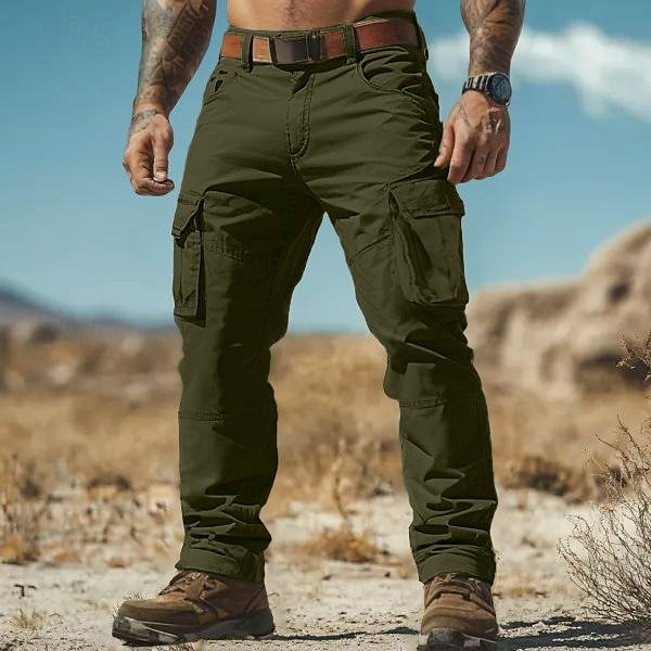 Per uomo Pantaloni Cargo Pantaloni da Lavoro Pantaloni da escursionismo Multi-tasche Gamba Dritta Semplice Traspirante Indossabile Lunghezza intera All'aperto Quotidiano Campeggio & Escursionismo del 2025 a $32.99 –P8