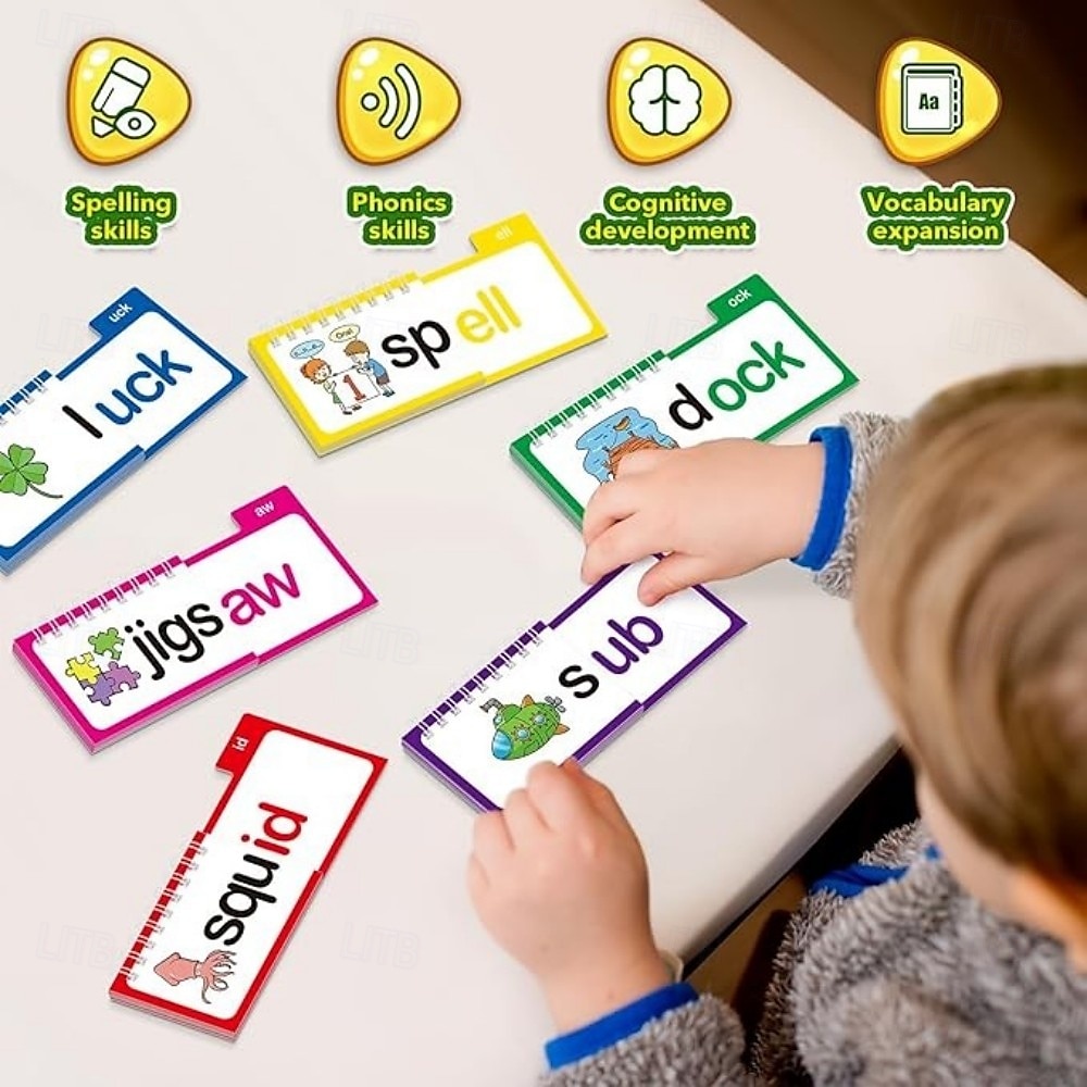 30 Daumenkinos zum Lesen und Reimen, Buchstabenlaute &Lernkarten für Wortfamilien, Phonetik-Lernspiele, Sichtwortübungen, Aktivität zur frühen Lese- und Schreibfähigkeit, Vorschule 2026 - $28.99 –P7