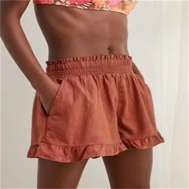 Per donna Shorts Shorts da Spiaggia Pantaloncini larghi Moda Streetwear Comfort Corto Misura del girovita medio Semplice Elastico in vita Comodo All'aperto Confortevole Streetwear Abbigliamento del 2025 a $17.99 –P8