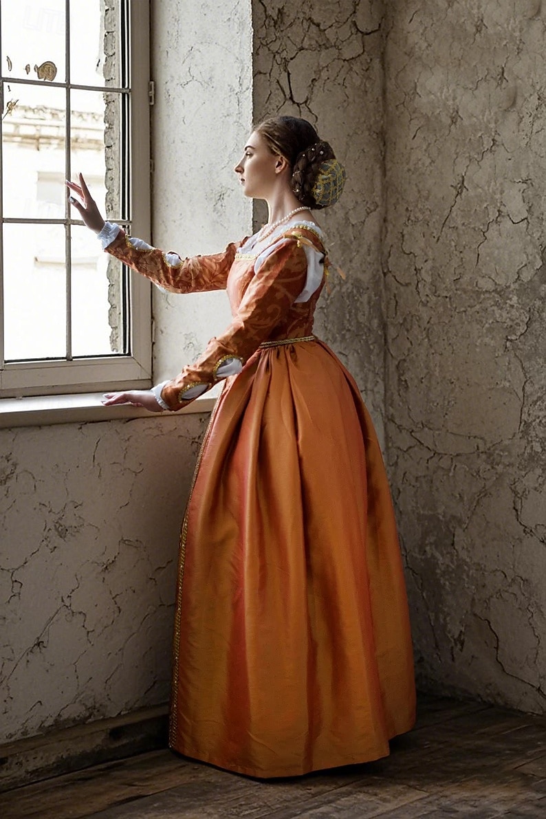 Médiéval Renaissance Robe Robes de Bal Viking Chevalier Celtique Déguisement Femmes Royal Halloween Carnaval Mascarade Performance LARP Foire de la Renaissance Adulte Robe de 2026 ? $169.99 –P7