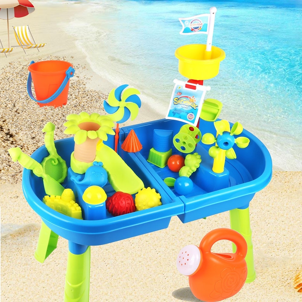 watertafel voor peuters 3-5 1-3 - buiten watertafel voor kinderen - zand sensorische tafel strand zomer speelgoed zandbak activiteitentafel buiten water speelgoed spettertafel watertafel voor meisjes 2025 - $39.44 –P6