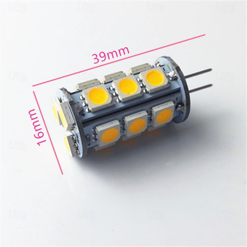 lampadine a led con attacco bi-pin g4 3w ac/dc 12v 18 smd 5050 lampadina a led bianco caldo per lampada di cristallo per la casa lampadario 4 pezzi del 2025 a $19.99 –P4