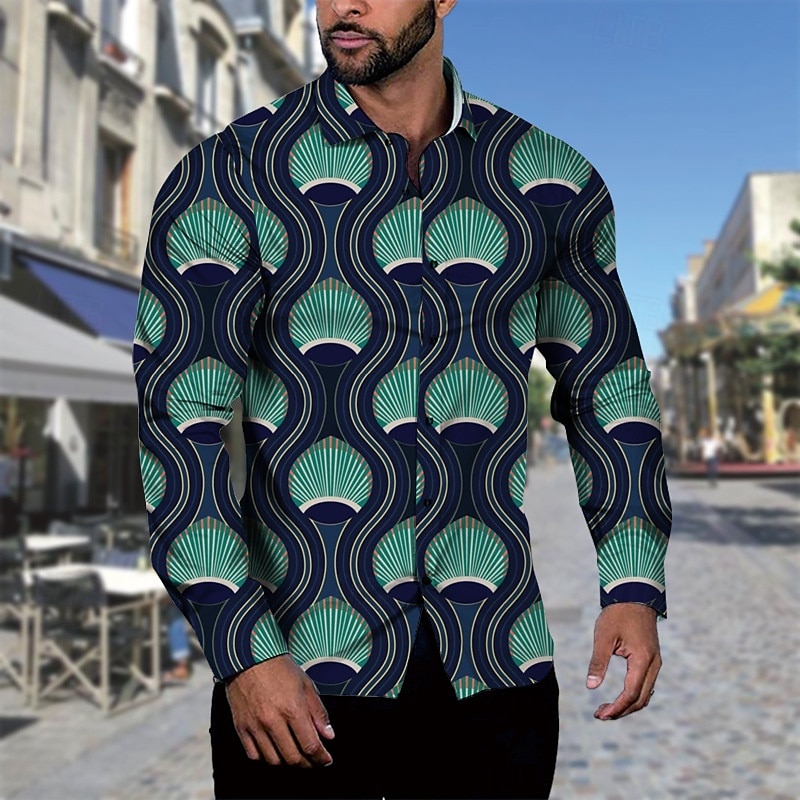 Homme Chemise Chemise d'été Chemise Décontractée Chemise de Plage Chemise Boutonnée gris bleu Noir Vert Claire Vert foncé Vert manche longue Graphique Revers Vacances Hawaïen Boutonné Vêtement Tenue de 2025 ? $21.99 –P7