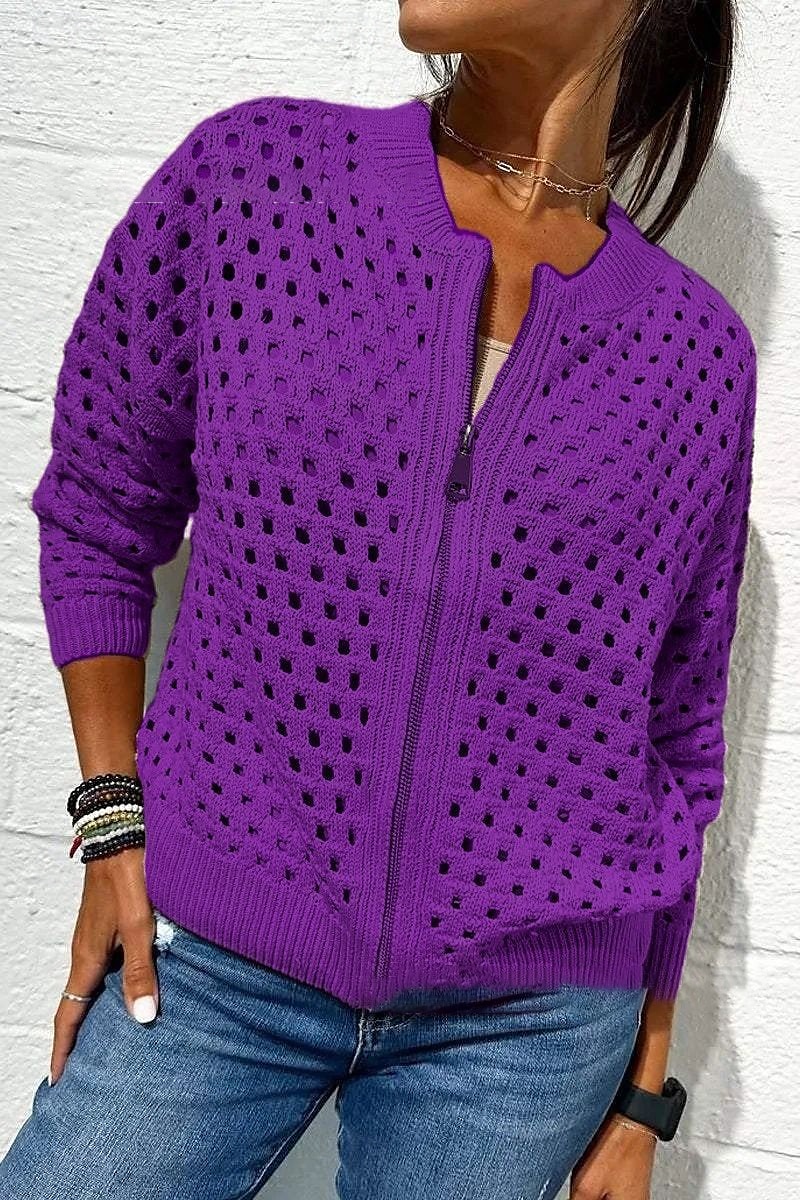 Damen Bluse Einfach Basic Modern Langarm Rundhalsausschnitt Normale Oberteile Täglich Ferien Ausgehen Reißverschluss Schwarz Weiß Rosa Wein Armeegrün Sommer 2025 - $35.99 –P10