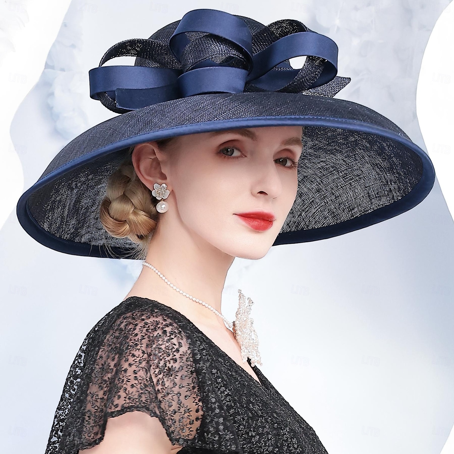 kalapok len bowler / cloche kalap napsapka sinamay kalap esküvő tea party elegáns esküvő csípős oldalsó fejfedővel 2025 - $83.99 –P5