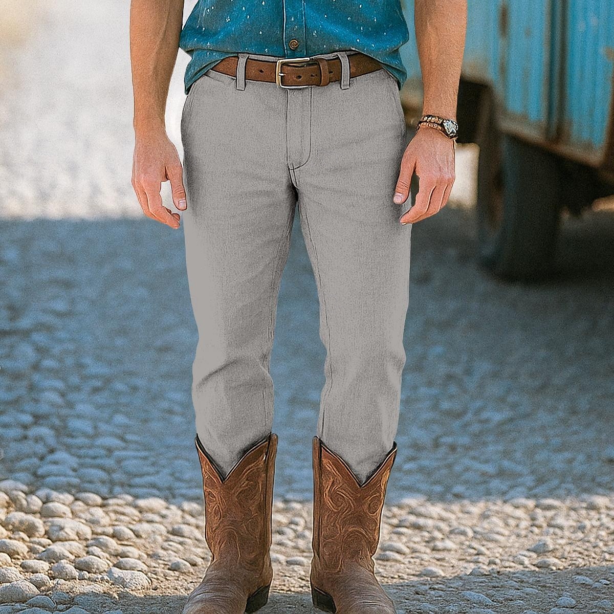 Hombre pantalones de traje Pantalones de lino Pantalones Pantalones de verano Pantalones de playa Bolsillo delantero Pierna recta Plano Comodidad Transpirable Longitud total Formal Negocio Festivos 2025 - $25.99 –P7