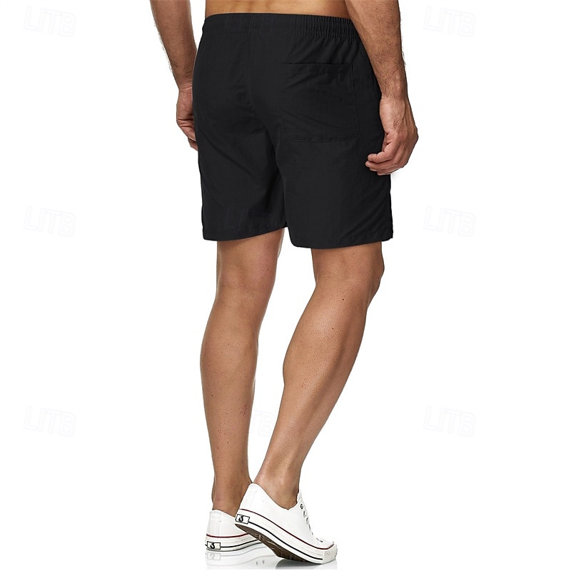 Per uomo Pantaloncini da mare Shorts Pantaloncini Estivi Pantaloncini casual Tasca Coulisse Elastico in vita Semplice Comodità Traspirante Corto All'aperto Vacanza Canotta sportiva Casual Nero Bianco del 2026 a $13.49 –P18