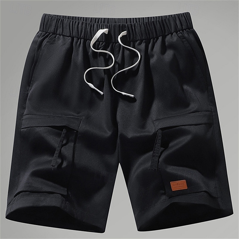 Per uomo Pantaloncini cargo Shorts Pantaloncini Estivi Tasca con cerniera Multi-tasche Semplice Comodità Indossabile Lunghezza al ginocchio All'aperto Sport Quotidiano Moda Casual Nero Verde militare del 2025 a $22.99 –P3