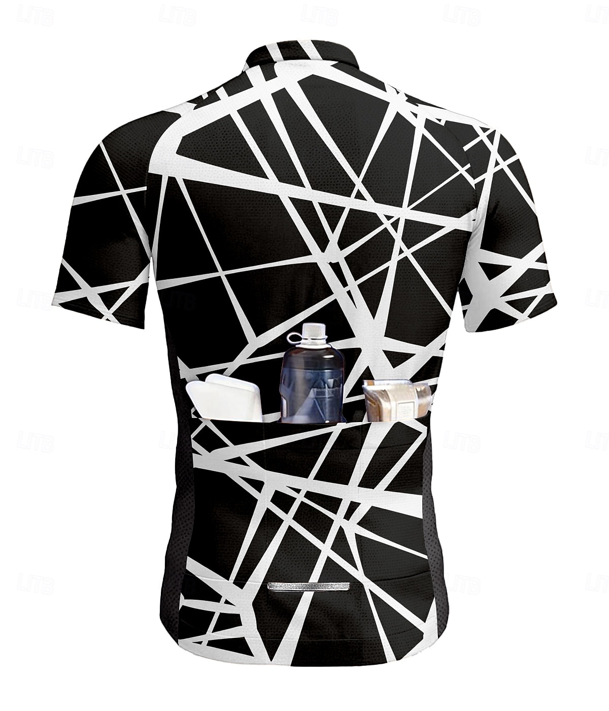 Per uomo Maglia da Ciclismo Grafico Geometrico A righe Manica Corta Bicicletta Maglietta Maglia Top con 3 tasche posteriori Resistente ai Raggi UV Asciugatura Rapida Cerniera Frontale Strisce del 2026 a $30.99 –P2