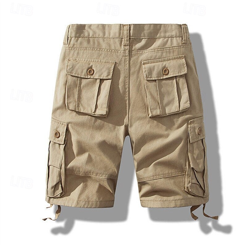 Herren Cargo-Shorts Shorts Sommershorts Mehrere Taschen Klappentasche Einfach Komfort tragbar Knielang Outdoor Sport Täglich Mode Lässig Schwarz Gelb 2025 - $20.99 –P2