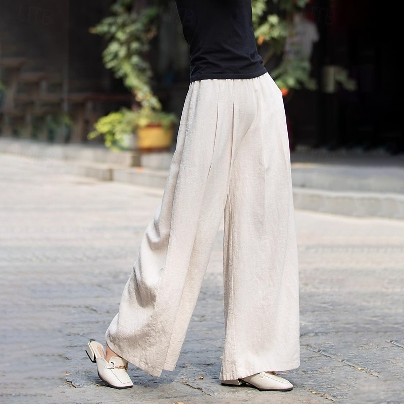Per donna Pantaloncini in cotone e lino Pantaloni ispirati al lino Pantaloni in cotone e lino Streetwear Casual Lunghezza intera Naturale Semplice Tasca Elastico in vita All'aperto Confortevole del 2025 a GBP £27.99 –P9