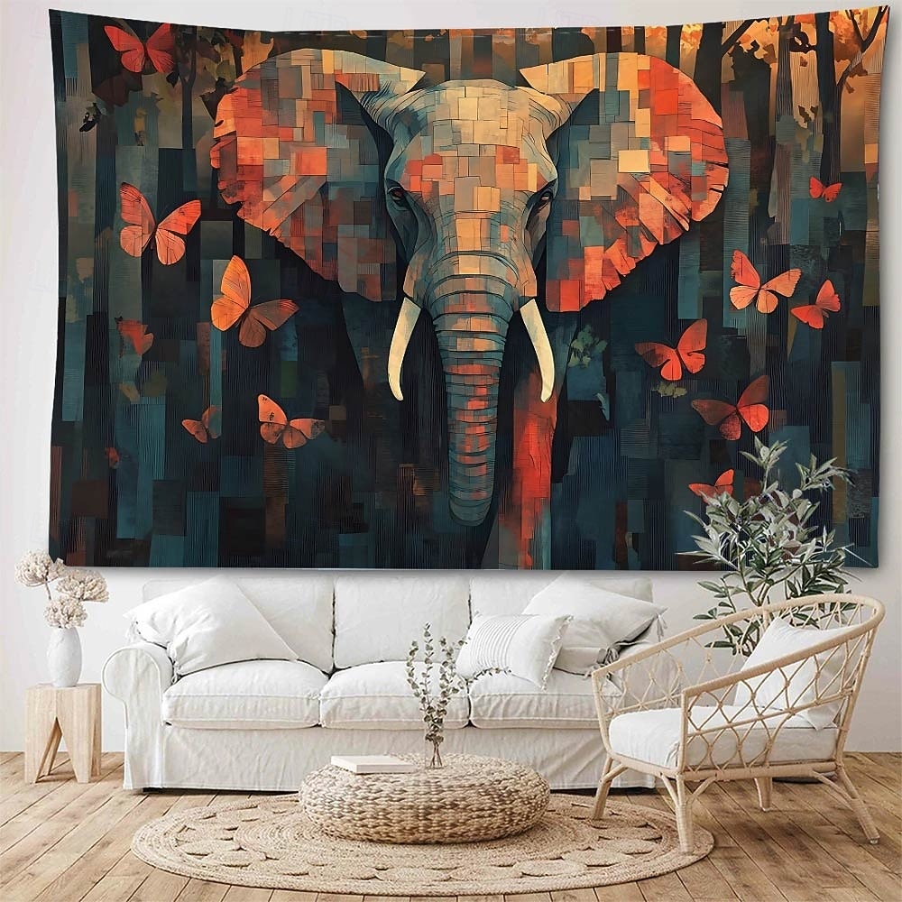 Подвесной гобелен с мандалой и слоном большой гобелен настенное искусство фотозадник одеяло занавеска декорация для дома спальни гостиной 2026 - $14.99 –P1