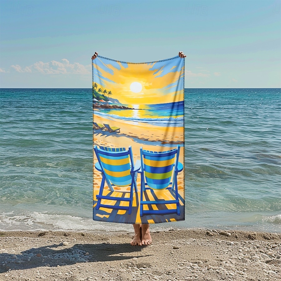 telo mare stampato, telo mare leggero e anti-sabbia ad asciugatura rapida, ideale per viaggi, piscina e uso all'aperto del 2026 a $12.99 –P5