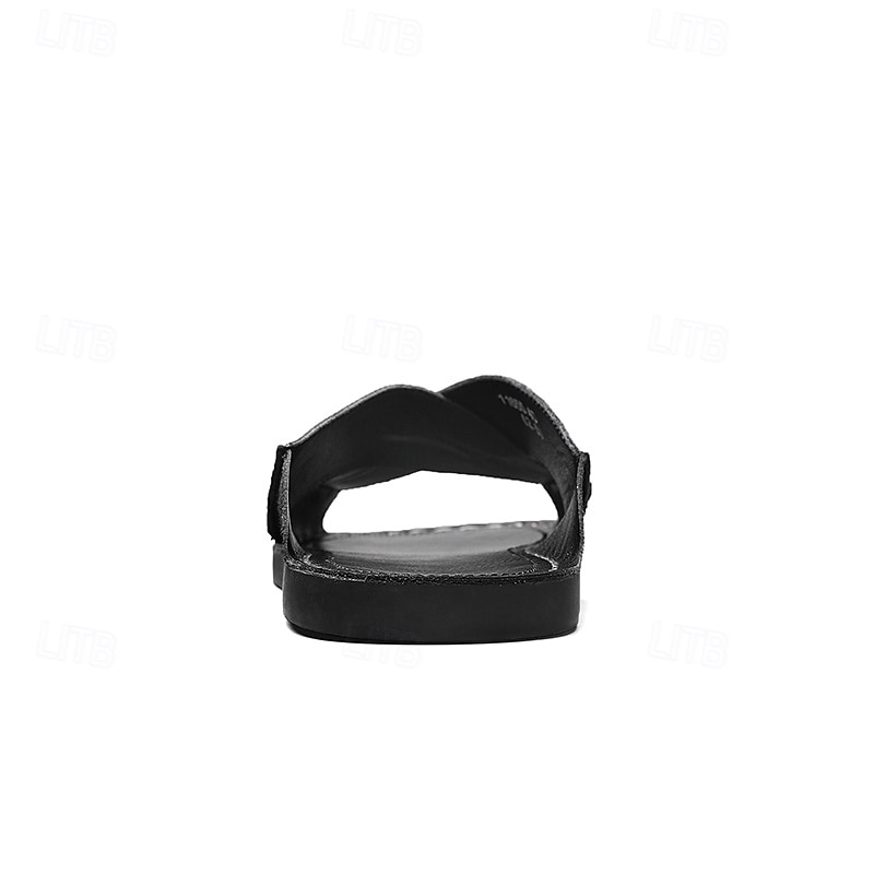 Braune Herren-Sandalen mit Kreuzriemen aus Kunstleder – bequeme Schlupfsandalen mit hochwertiger Lederkonstruktion und verstellbarer Passform, ideal für entspannten Sommerlook und Outdoor-Abenteuer 2025 - $42.99 –P11
