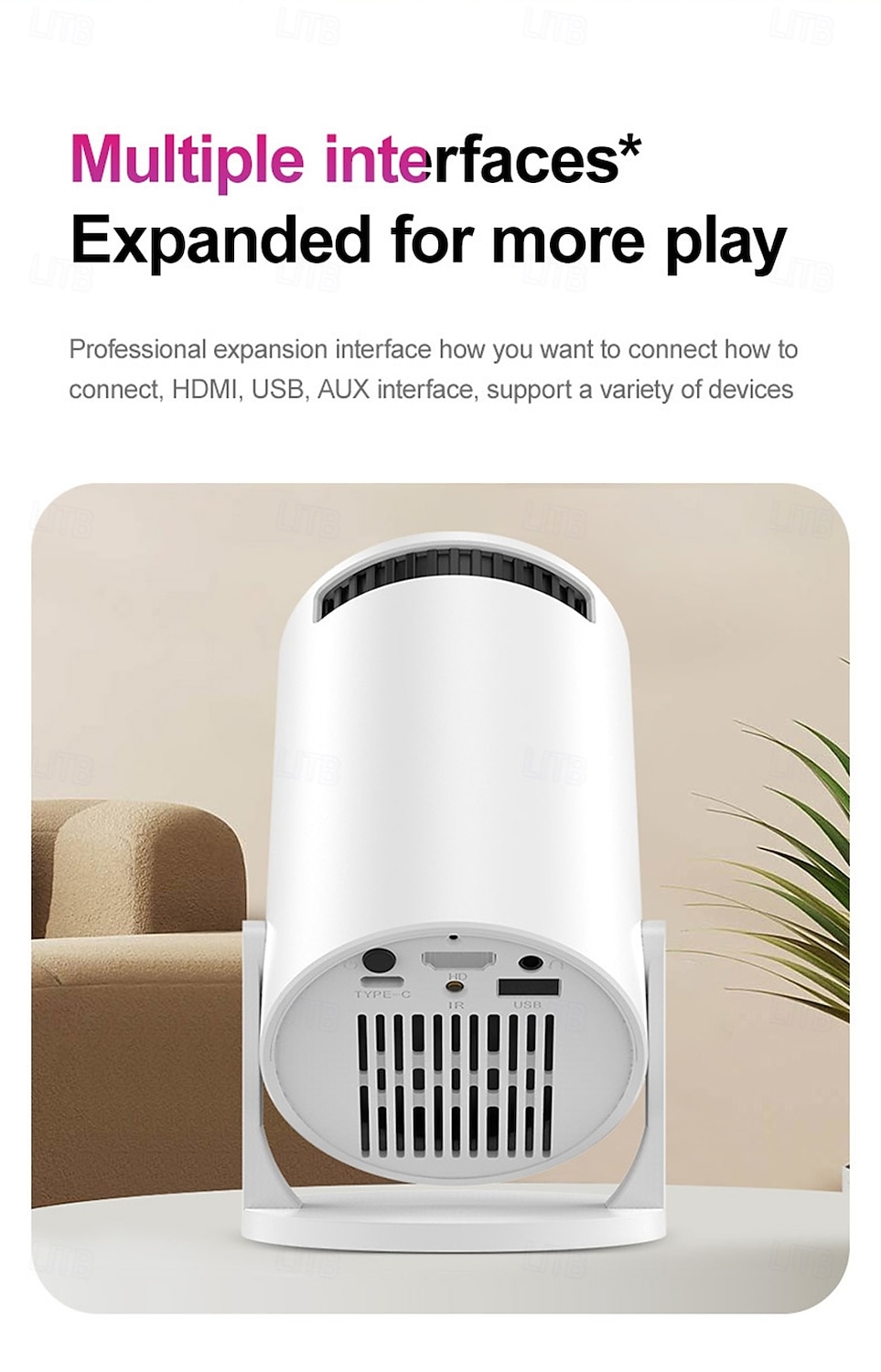 Y2S Home HD Projector Mini Portable Mini Children's Mobile Projector Hovering at Any Angle at 240 Degrees 480*360 2025 - $61.99 –P11