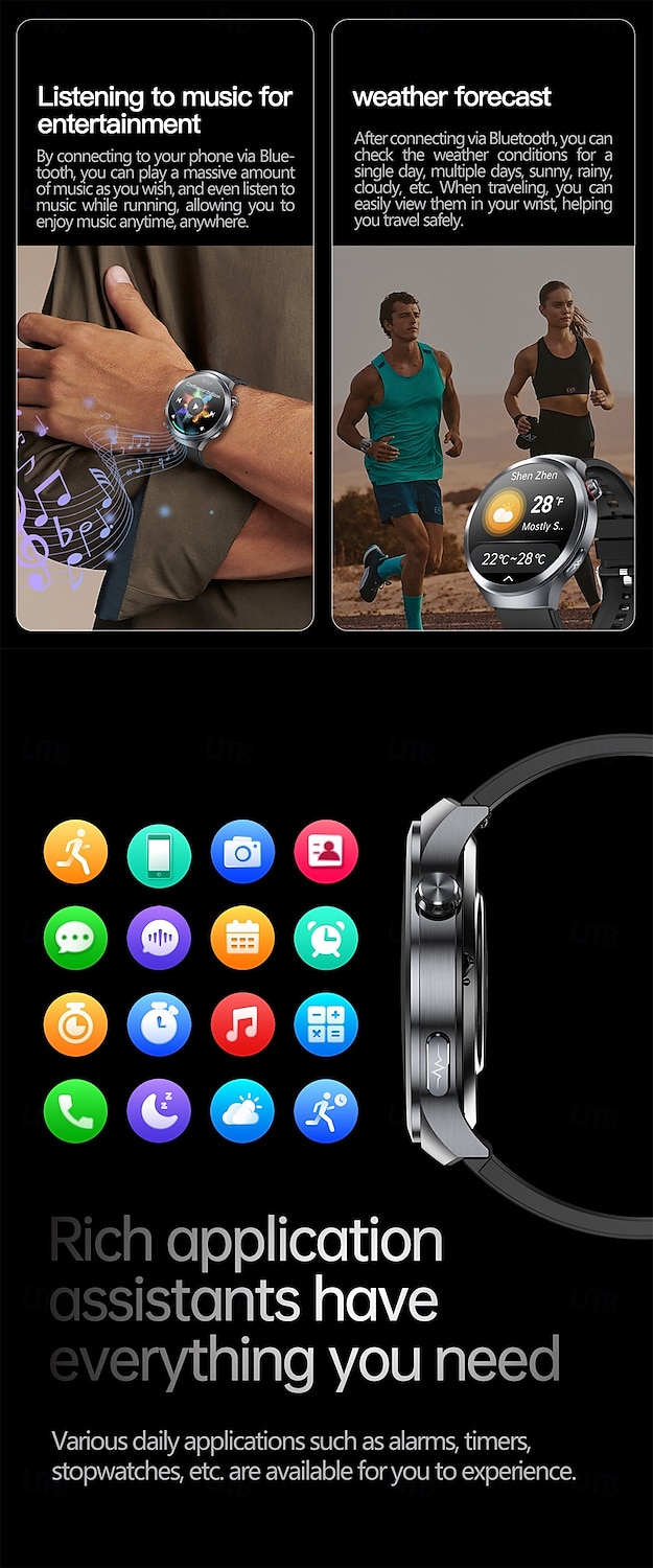 2025年 iMosi ET475 スマートウォッチ 1.73 インチ スマート·ウォッチ ブルートゥース ECG + PPG 温度監視 歩数計 と互換性があります Android iOS 女性 男性 長時間スタンバイ ハンドフリーコール 防水 IP68 51mmウォッチケース  コレクション – $82.99 –P15