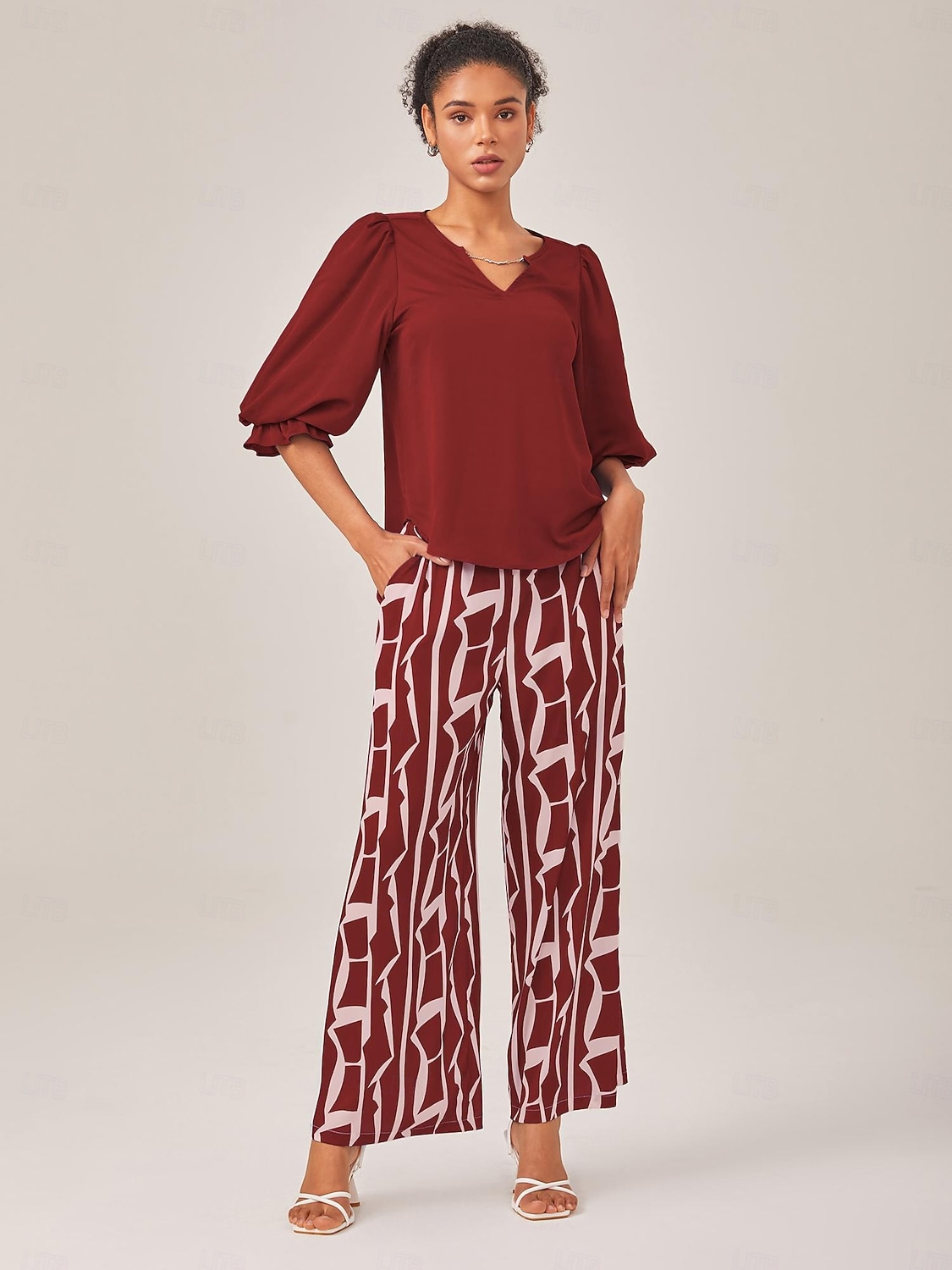 Mulheres Comprimento total Férias Vermelho Azul XS S M de 2025 por $72.99 –P7