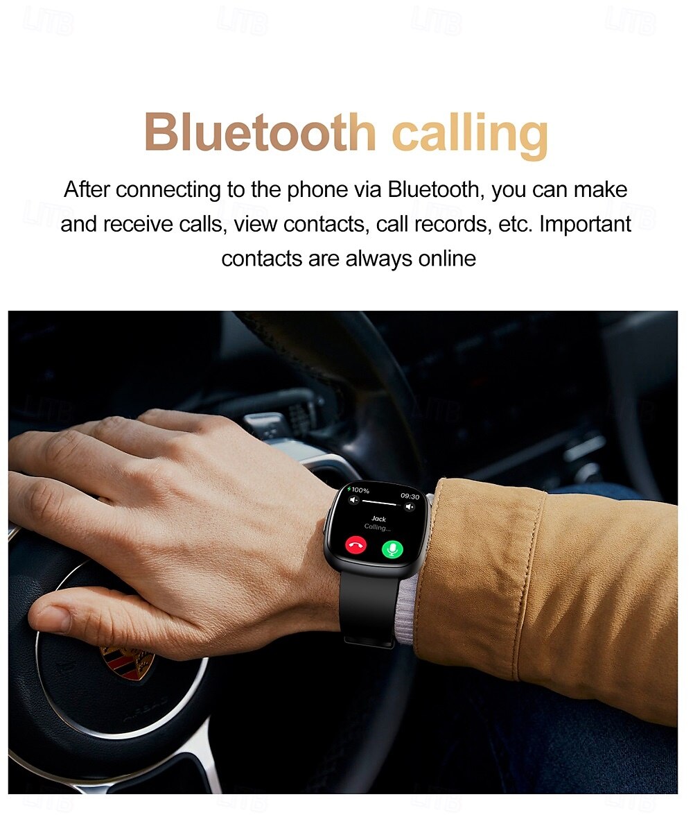 Умные часы 696 ET593 фитнес-трекер монитор сна Bluetooth вызов напоминание Android iOS 40мм 1,75 2025 - $64.99 –P17