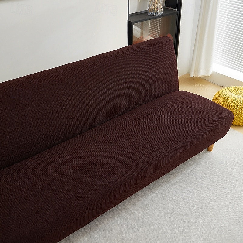 jacquardtyg armlöst bäddsoffa överdrag slipcovers stretchskydd elastiskt bänkskydd 2025 - $36.99 –P3