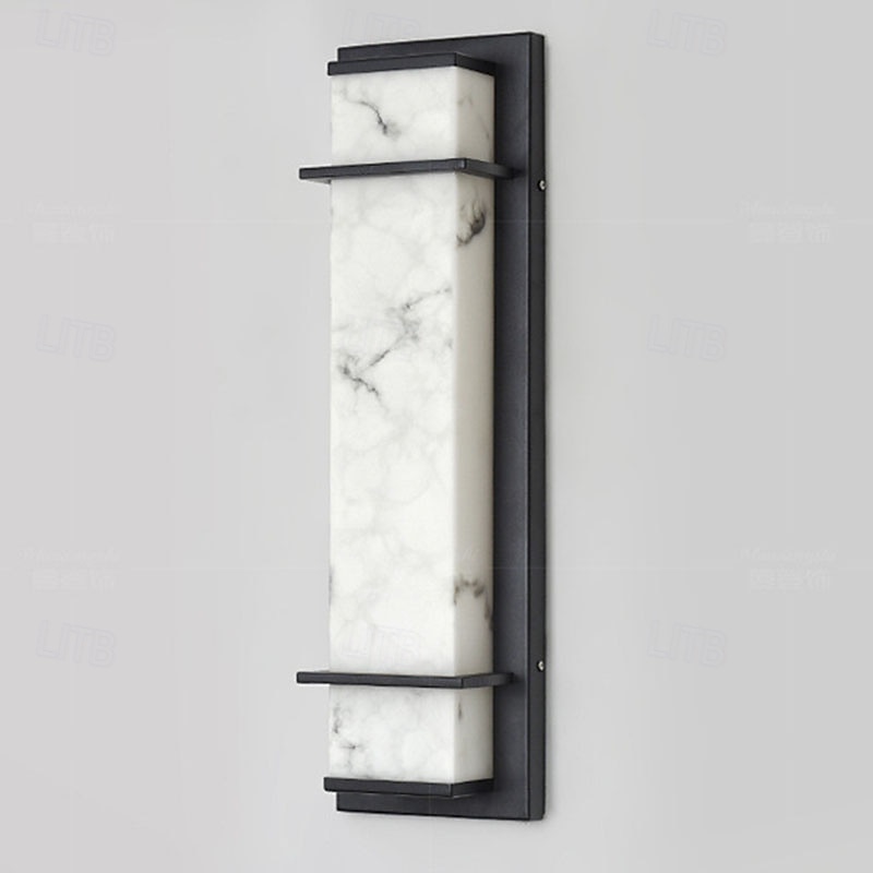 Outdoor-LED-Wandleuchte Liniendesign wasserdichte Beleuchtung Innen Marmor Wandleuchte moderne Schlafzimmer warmweißes Licht 1 Stück 2025 - $262.19 –P1