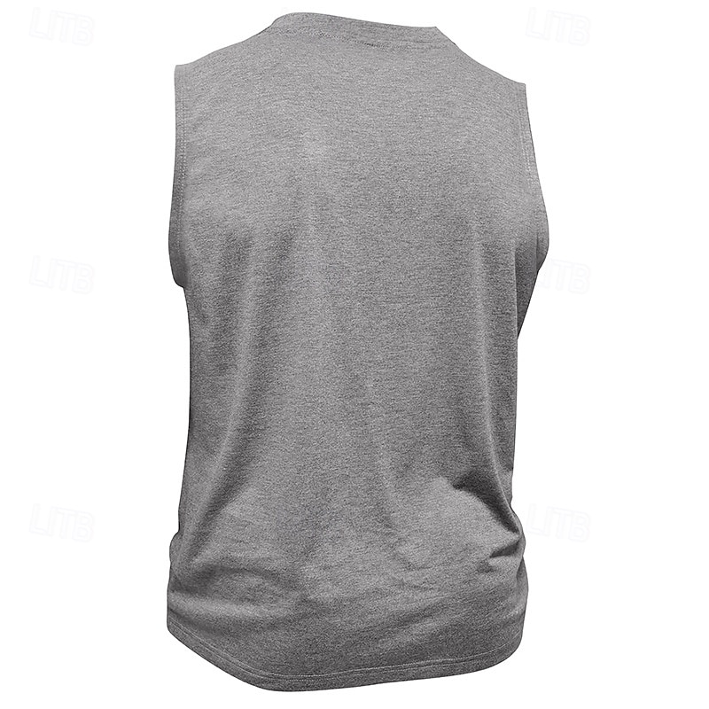 Herren Tank Top Weste Unterhemd Ärmelloses Shirt Ärmellos Henley Sommer Einfach Mode Designer Basic Klassisch Urlaub Straße Ausgehen Schwarz Weiß Dunkelmarine Top T-Shirt für Herren 2025 - $19.99 –P4