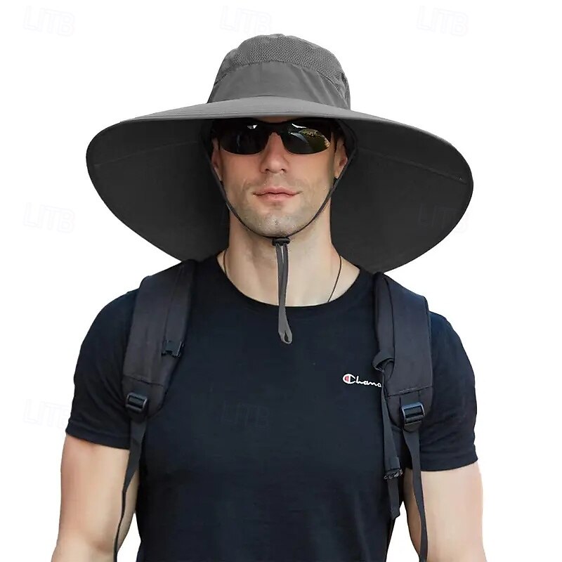 isoreunainen bucket cap molemmille sukupuolille kesä iso reuna uv aurinkohattu hengittävä kalastajahattu 2025 - $27.99 –P4
