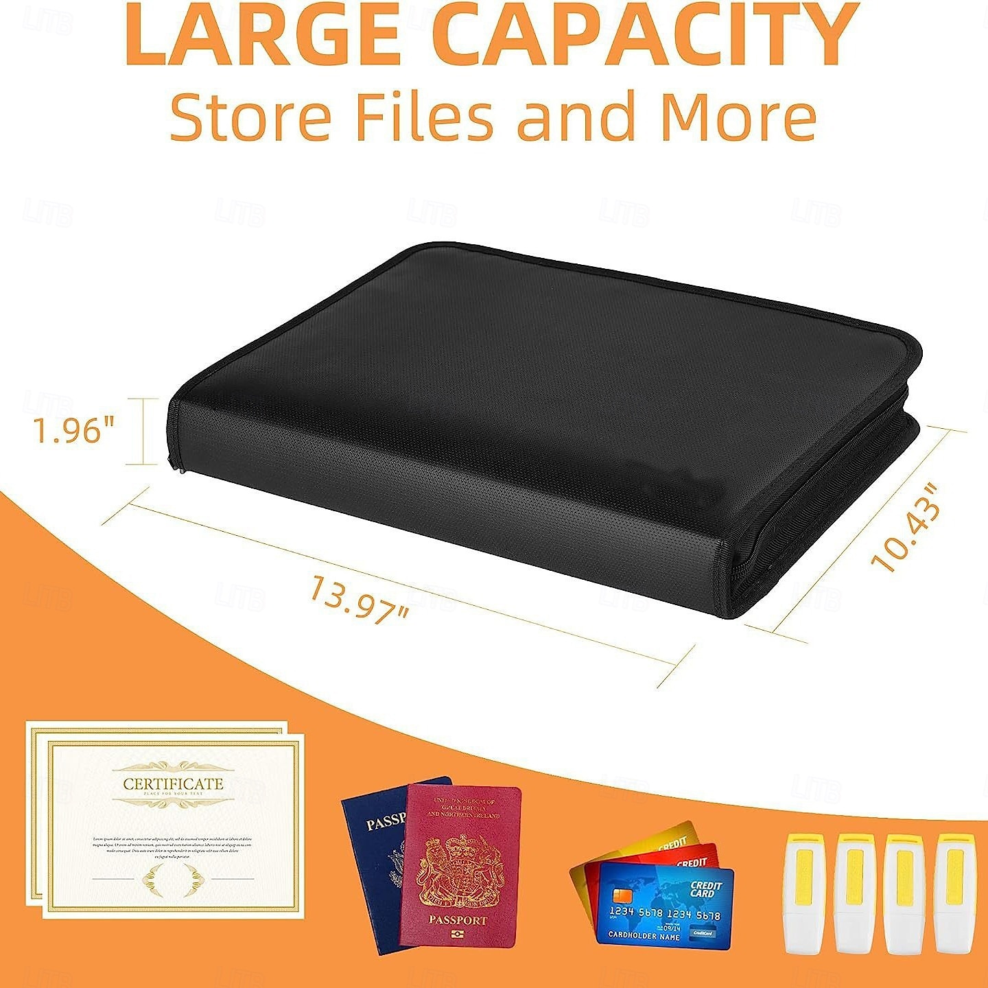 File Organizer - 26 Pocket Expanding Accordion File Folder with Zipper & Labels, Fireproof & Waterproof Document Organizer for Letter/A4 Size Files, Multi-Pocket File Storage Case for Home & Office 2025 - $24.99 –P1