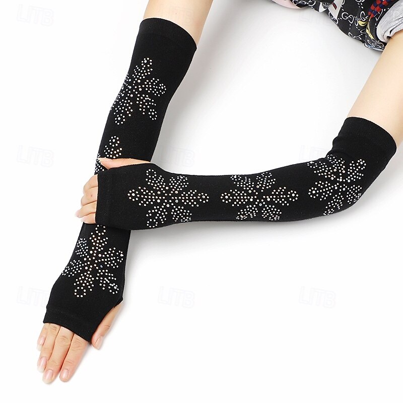 Luvas longas de meio dedo, outono e inverno, versão coreana, novas luvas para dança de rua, internet, luvas com dedos expostos, capa de braço de malha de 2025 por $9.99 –P1