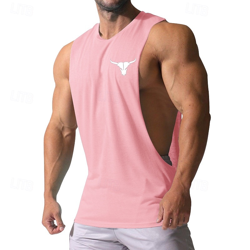Men's Tank Top Vest Top Undershirt Sleeveless Shirt Sleeveless Crew Neck Summer Print Fashion Designer Basic Classic Vacation Street Going out Black White Pink Top Tee for Men 2025 - $16.99 –P1