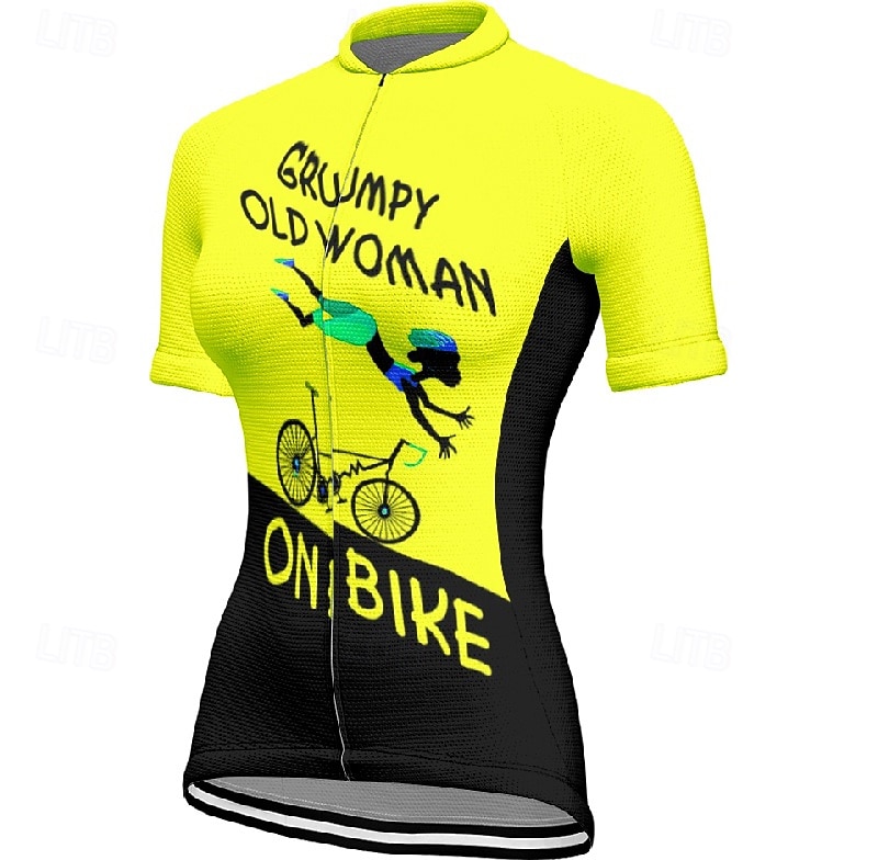Damskie Koszulka rowerowa Graficzny Litery i cyfry Krótki rękaw Rower Tee Tshirt Dżersej z 3 tylnymi kieszeniami Kolarstwo górskie Szybkie wysychanie Anatomiczny kształt Odprowadzające wilgo 2026 - $23.99 –P4