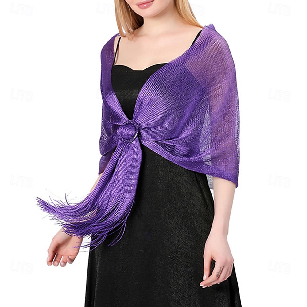 Châle élégant de protection solaire sans manches en polyester pour femmes avec couleur unie pour le mariage en été de 2025 ? $20.99 –P13
