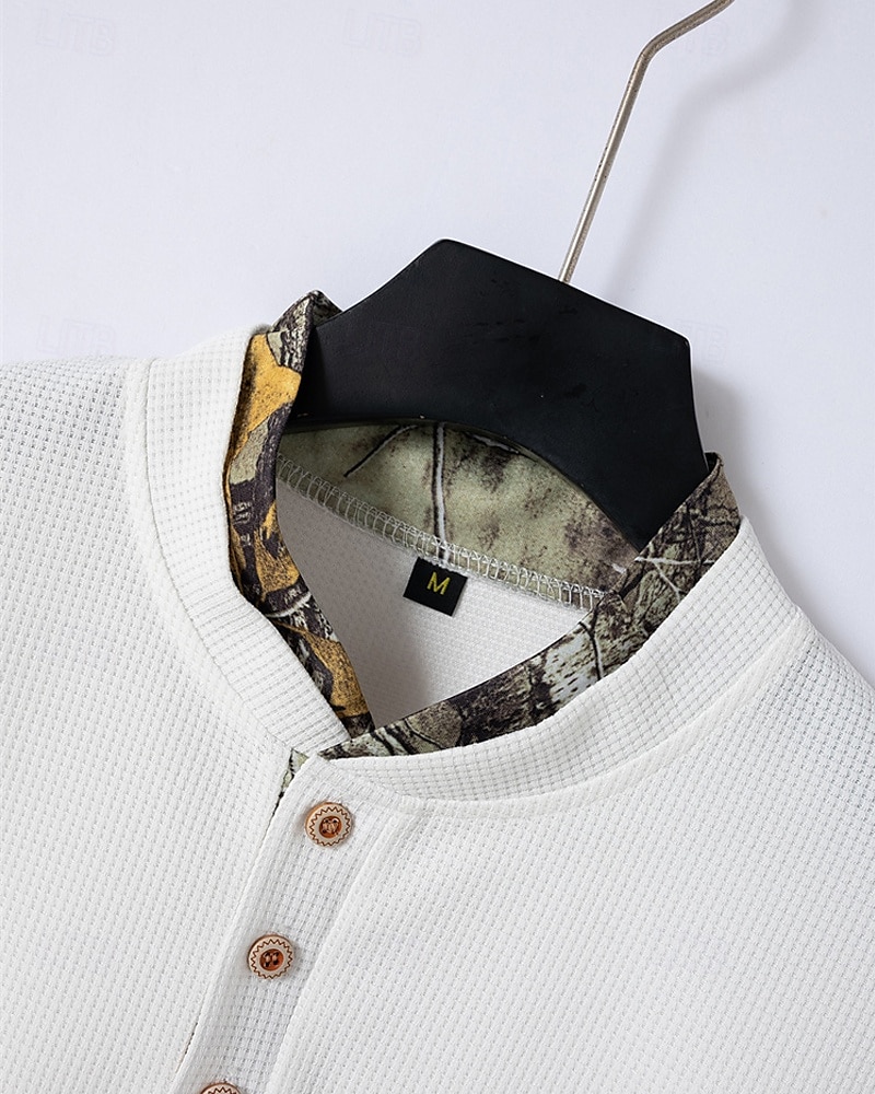 Men's Waffle Shirt T-shirt Suits 2 Pieces Outfits Tee & Shorts Short Sleeve Standing Collar Summer Color Block Fashion Casual 2 Piece Front Pocket Vacation Daily Wear Going out Black White Royal Blue 2025 - $34.99 –P4