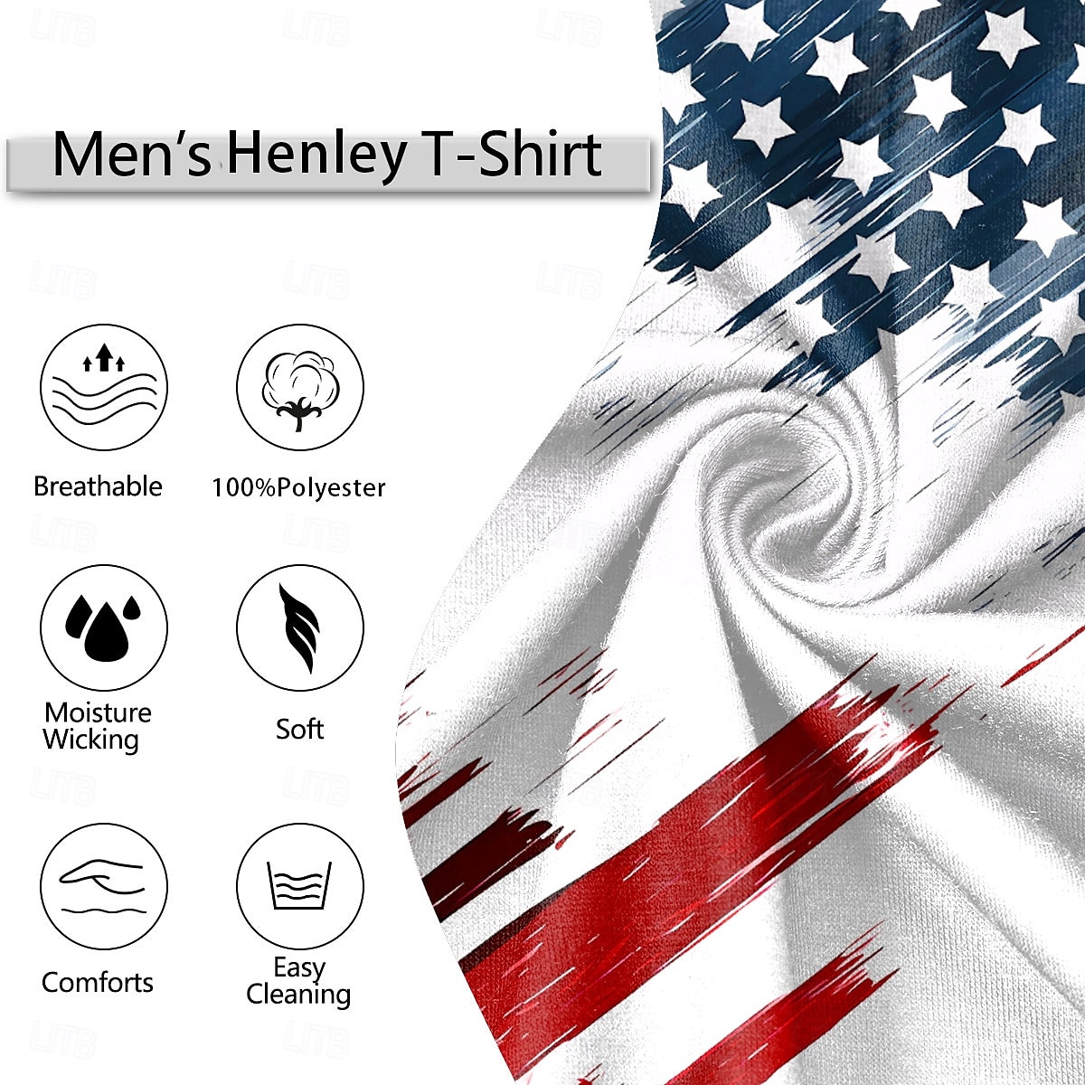 Herre Flagg Stjerner og striper Singleter Henly-skjorte Ermeløs Årgang Mote Designer utendørs Avslappet Daglig Sommer Vår & Vinter 1 2 3 Henley Henley T-skjorte 2025 - $15.49 –P2