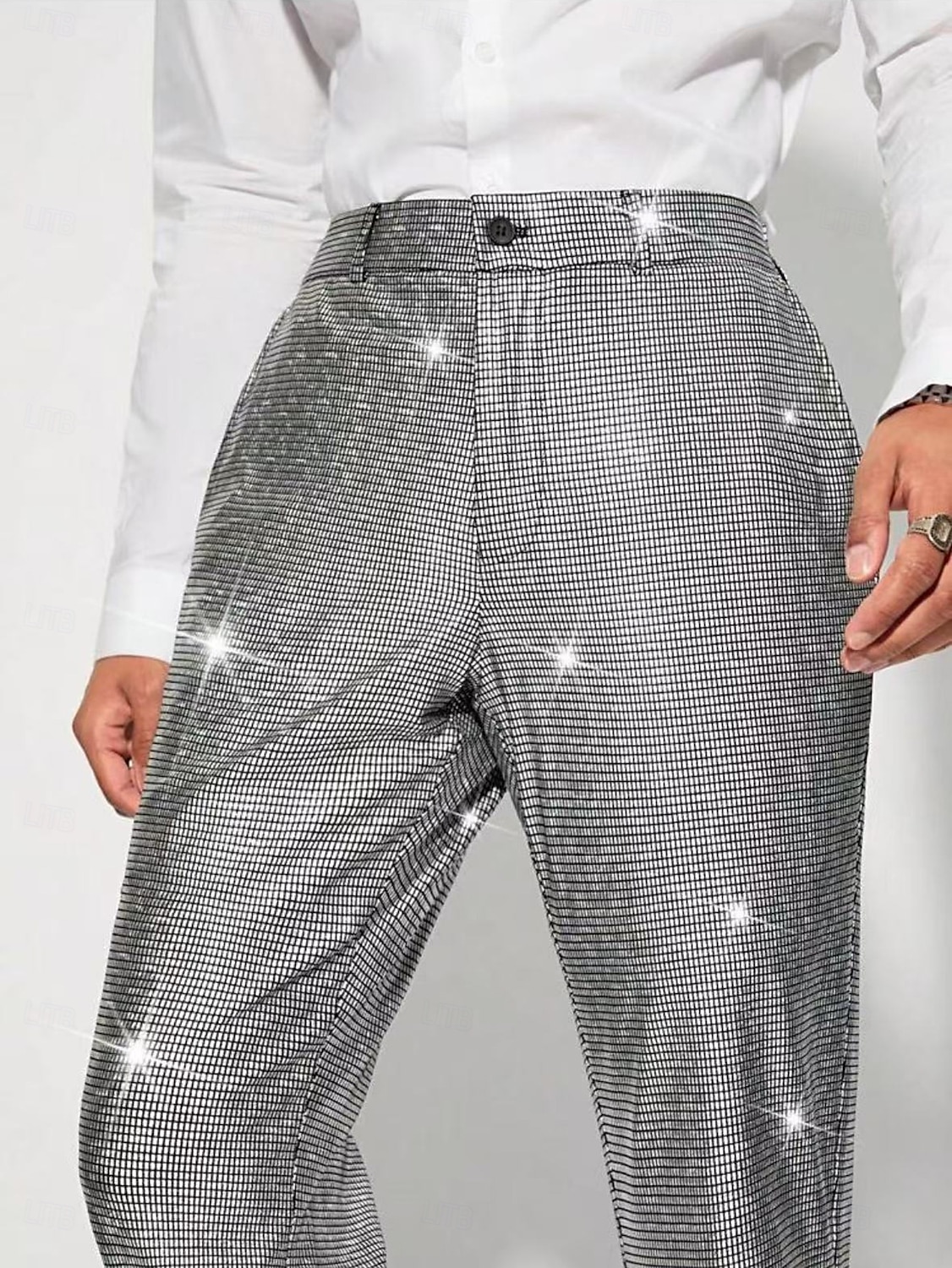 Retrò Vintage Anni '70 Anni '80 Pantaloni a zampa d'elefante Disco Vernice in lattice lucido Metallico Paillettes Per uomo Halloween Carnevale Parata dell'Orgoglio Mese dell'orgoglio Adulti Pantaloni del 2025 a $32.99 –P6