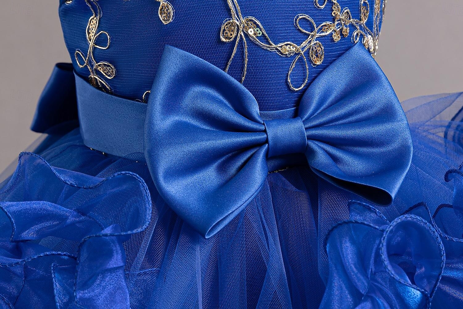 Kinder Mädchen Partykleid Einfarbig Ärmellos Leistung Besonderer Anlass Prinzessin Süß Polyester Partykleid Sommer Frühling Kinder Hellgrün Blau 2025 - $39.99 –P6