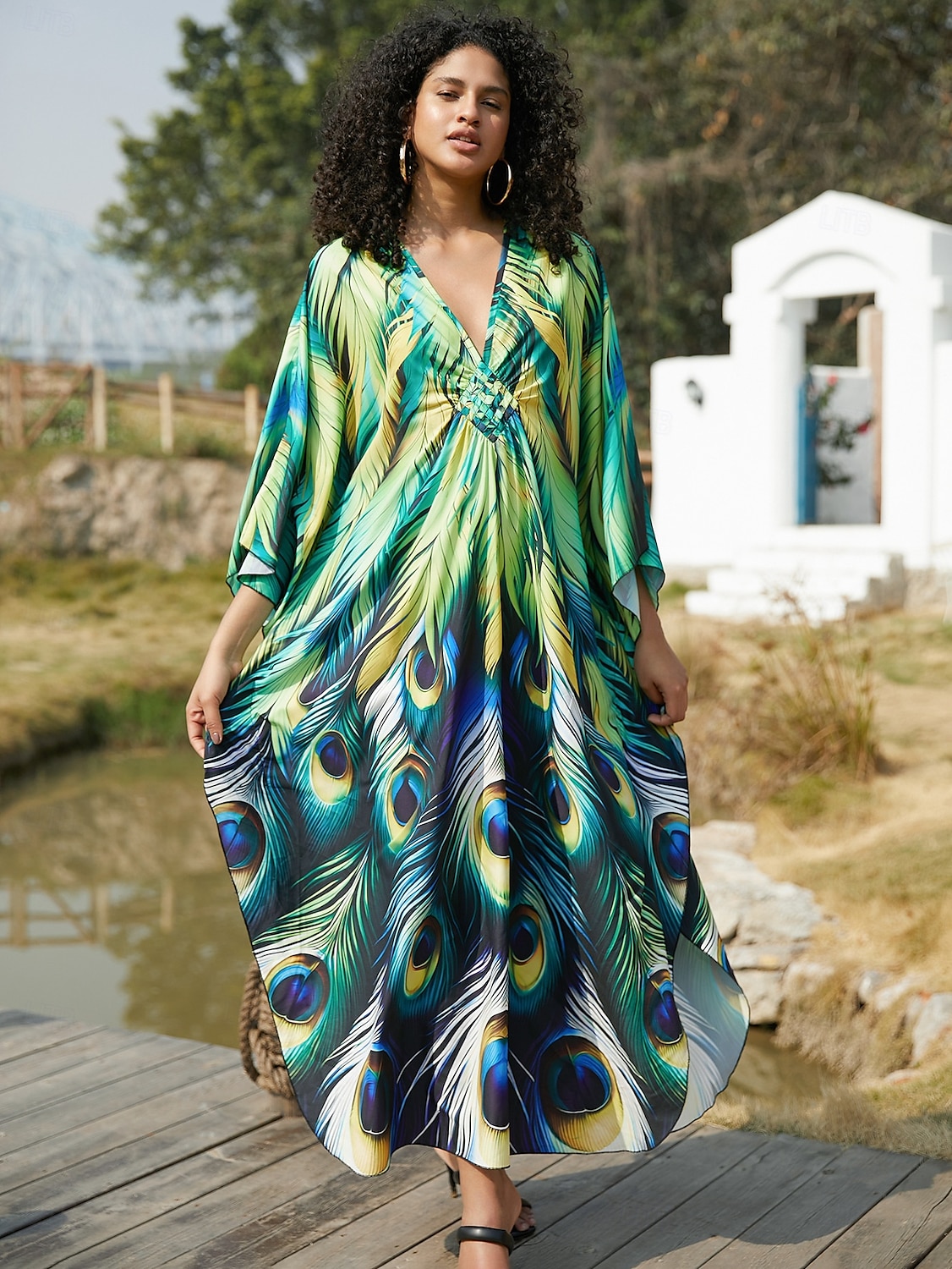 Halloween Kjoler Kaftan Stolthet Regnbue Fritid Voksne Dame Halloween Karneval Pride-parade Pride måned Enkle Halloween-kostymer Kle deg opp 2025 - $37.99 –P26